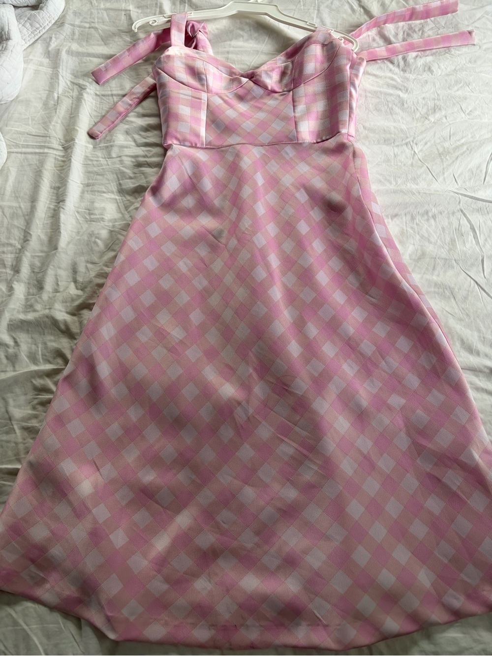 Cynthia Rowley Pink Gingham Midi Dress